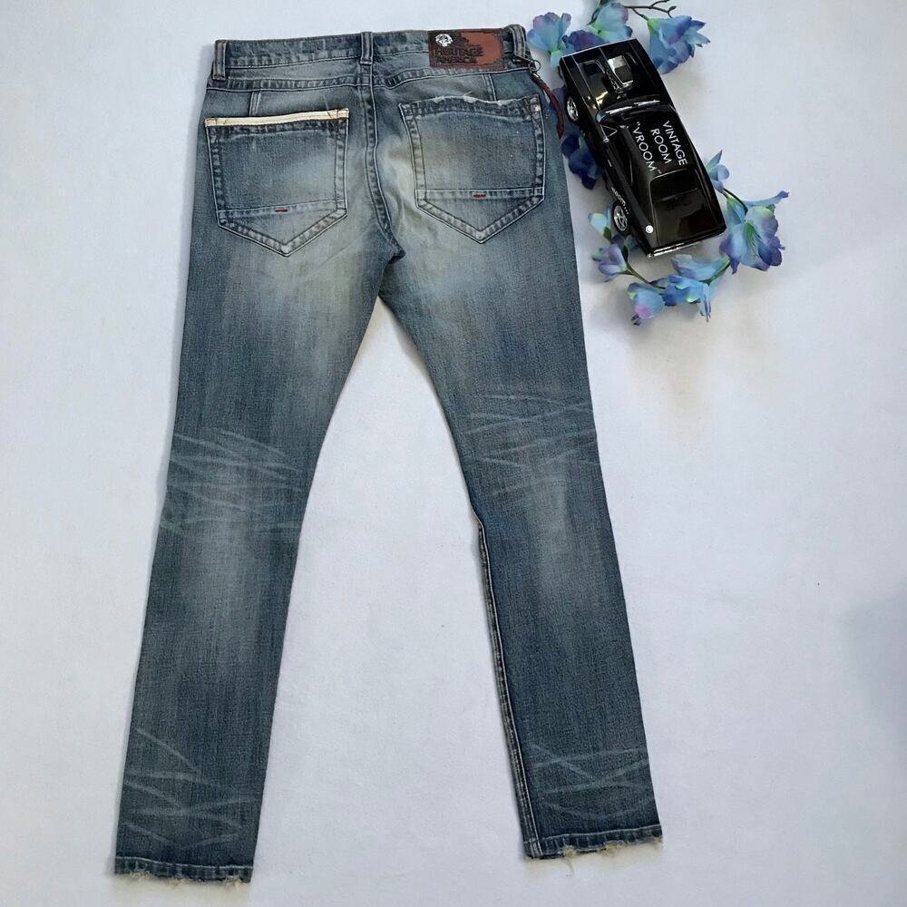 Heritage by America NWOT Distressed Skinny Jeans Men 32 x 33 - Picture 7 of 13